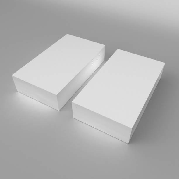 Blank white 3d visiting card and business card template 3d render illustration for mock up and design presentation.
