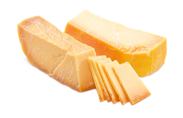 istock Two partly sliced pieces of Dutch hard cheese Beemster 821751800