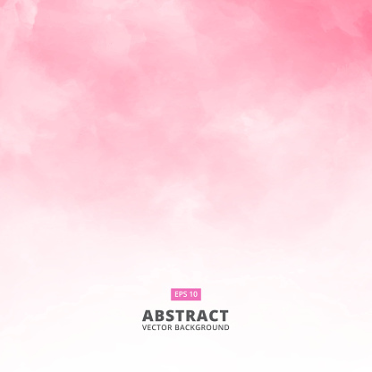 Abstract white cloud detail in pink sky vector illustration background with copy space