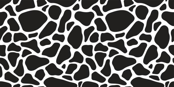 ilustrações de stock, clip art, desenhos animados e ícones de cow skin. dalmatians dog. animal skin texture zebra giraffe seamless pattern wallpaper background camouflage - giraffe print