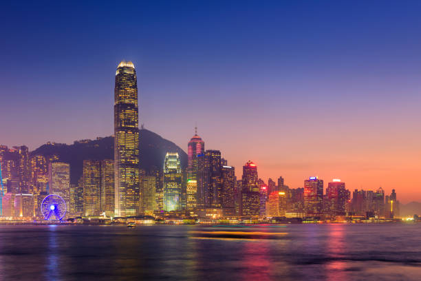 istock Hong Kong island at twilight scene. 821772912