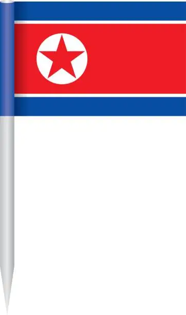 Vector illustration of Flag North Korea