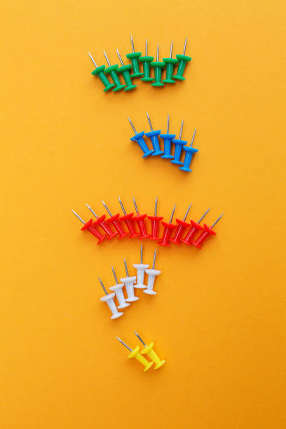 istock Set of push pins in different colors 821779696