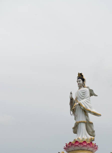 istock guanyin stand on the lotus 821780080