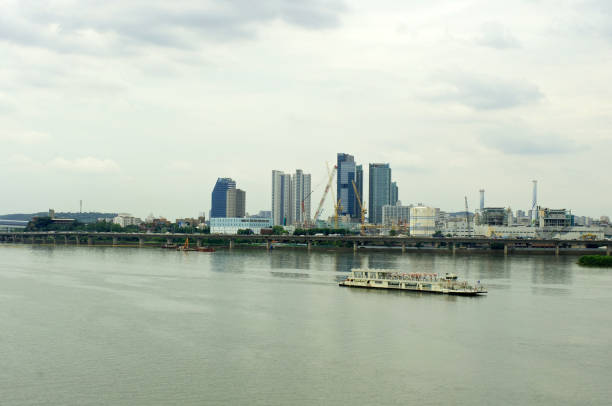 istock Hangang river in Seoul in summer in Korea 821783904