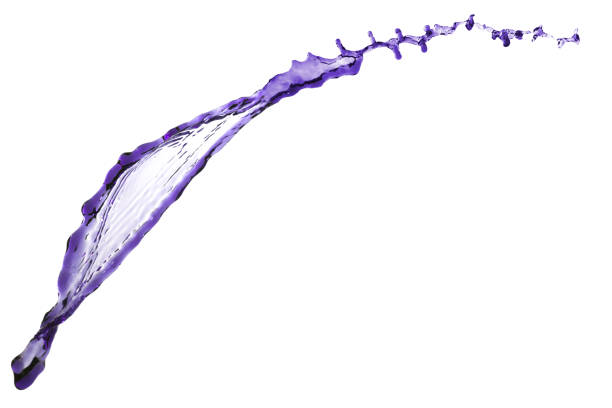 istock flying beautiful purple splash and drops isolated over white background 821791920