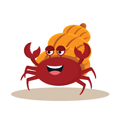 Hermit Crab Cartoon Stock Illustration - Download Image Now - Hermit Crab,  Vector, Animal - iStock