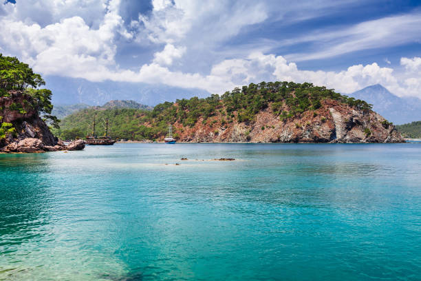 istock Panoramic view on sea coast near Kemer, Antalya, Turkey. 821800550