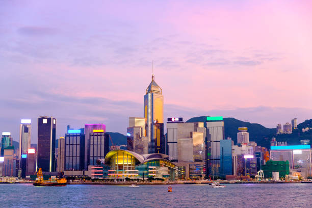 istock Hong Kong famous night view 821808498