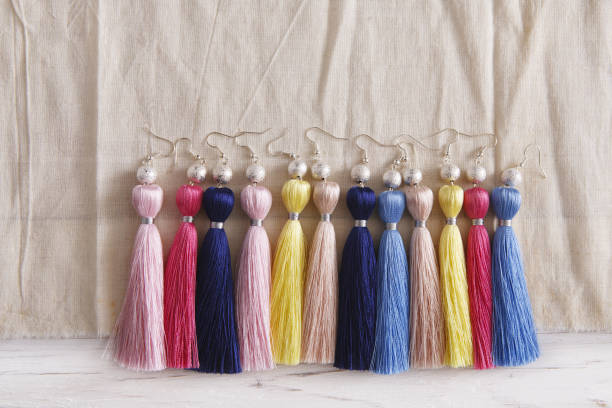 istock Colorful tassel earrings assortment 821815476