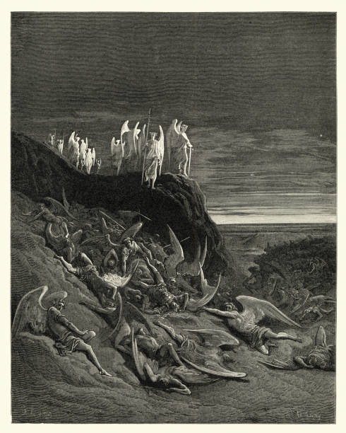 istock Milton's Paradise Lost - On the foughten field 821819914