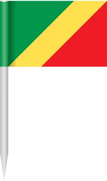 Vector illustration of Flag Republic of the Congo