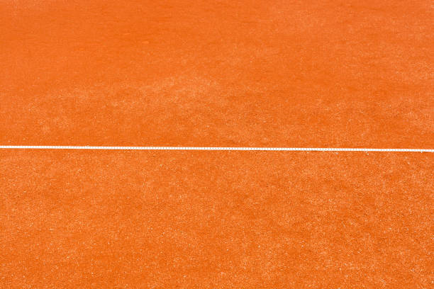 Tennis court line stock photo
