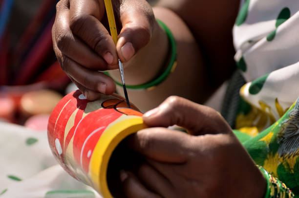 Artist painting