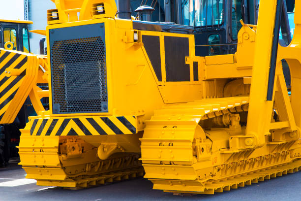 istock Close up shot of a caterpillar bulldozer. 821832872