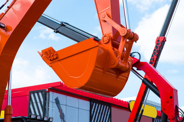 istock Close-up of a construction site excavator 821833382