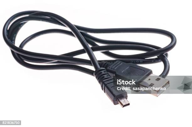 Usb Cable For Photography Equipment And Mobile Device Stock Photo - Download Image Now