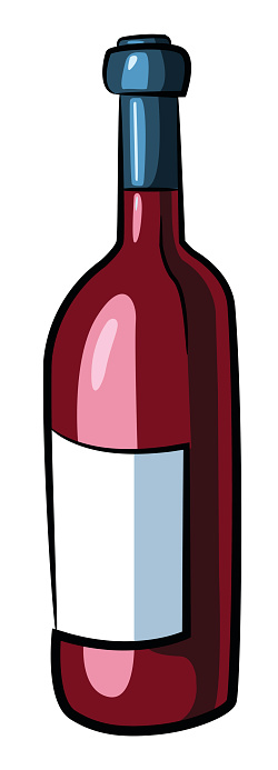Cartoon Image Of Wine Bottle Stock Illustration - Download Image Now -  Alcohol - Drink, Bar - Drink Establishment, Bottle - iStock