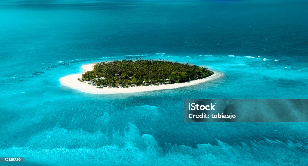 Ilha tropical remota - Foto de stock de Fiji royalty-free