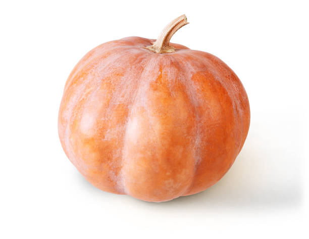 istock Fresh orange pumpkin isolated on white background 821852832