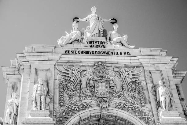 istock Augusta street arch in Lisbon called Arco da Rua Augusta 821853606