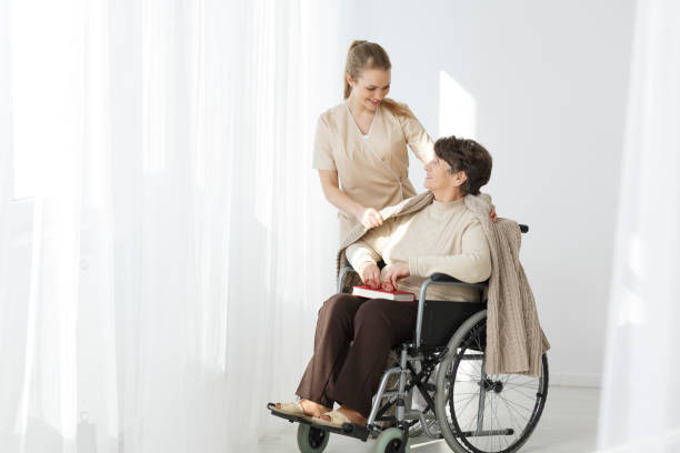 istock Elder lady in a wheelchair 821856110
