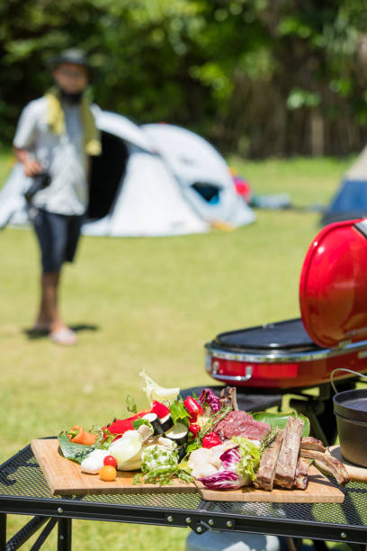 istock Young people having fun on the beach at BBQ. 821860004