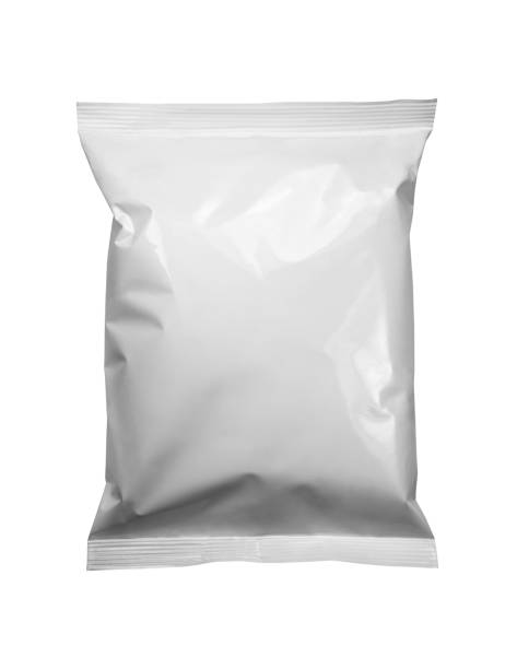 white package template blank or white plastic bag snack packaging gross coffee stock pictures, royalty-free photos & images