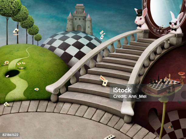Magical Background Wonderland Stock Illustration - Download Image Now -  Castle, Ethereal, Backgrounds - iStock