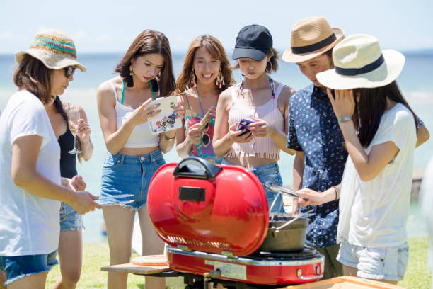 istock Young women are having fun at the BBQ 821861554