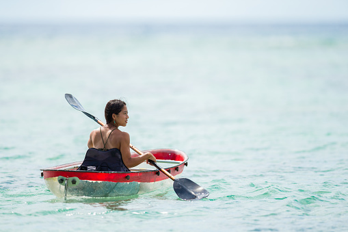 Women are having fun with kayaks