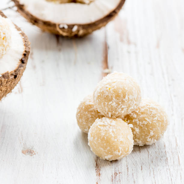 istock Homemade Raw Vegan Coconut and Lemon Truffles 821868568