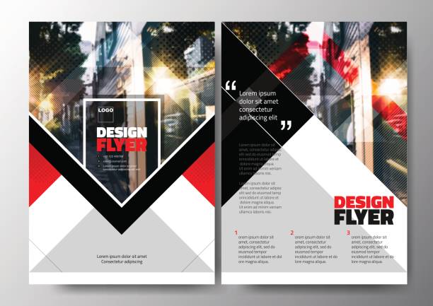 ilustrações de stock, clip art, desenhos animados e ícones de minimal modern poster brochure flyer design layout vector template - cards rear view pattern design