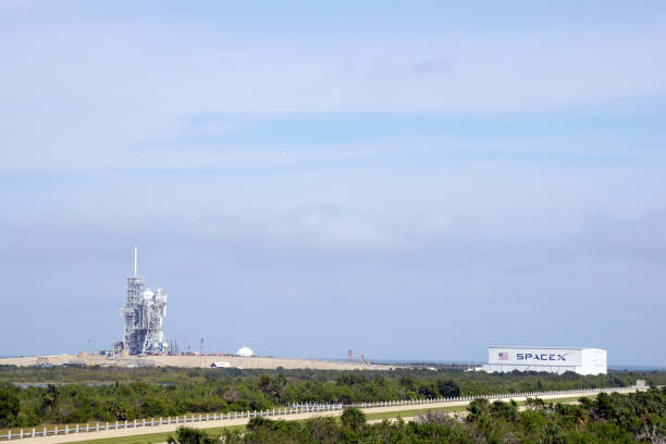 Cape Canaveral, Florida - February 6, 2017:  Space X launch pad in Kennedy Space Center on February 6, 2017.