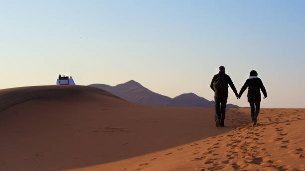 istock Early morning sand dune Breakfast for two 821872812