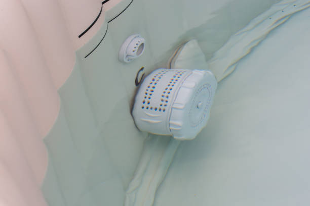 istock Filtration block in an inflatable house hot tub 821880706