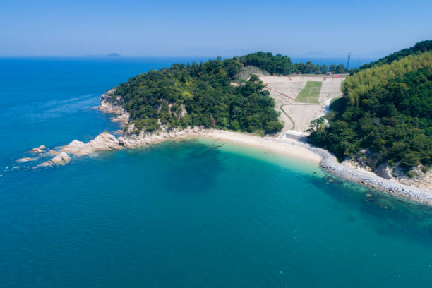 Hojo Nagahama Beach (Fuwari-mae beach) in Japan