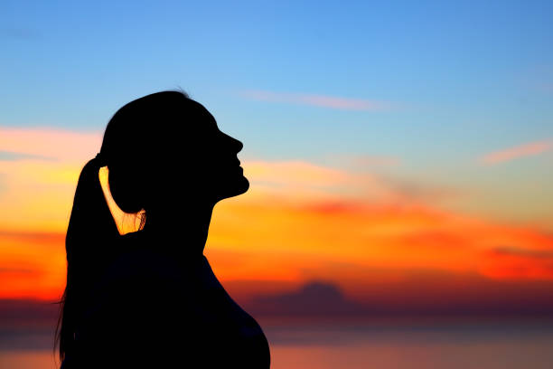 istock Silhouette of a beautiful woman 821884674