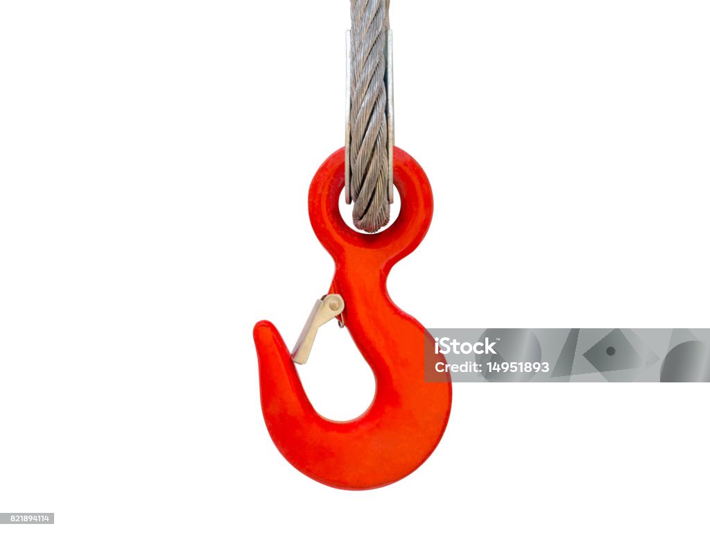 red hook isolated on white background. clipping path. Art Stock Photo
