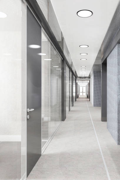 istock corridor of modern office building 821895406