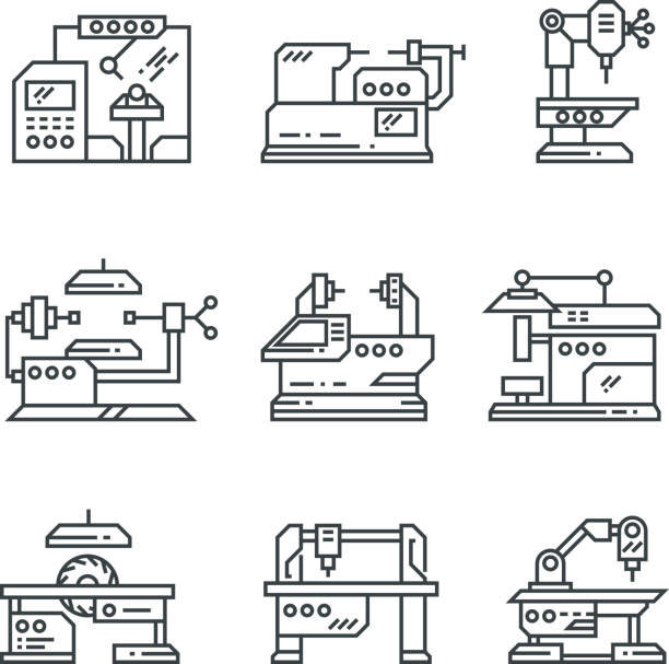 Ilustración de Máquinas Industriales De Vectores Iconos De La Línea Fábrica Maquinaria De Símbolos y más Vectores Libres de Derechos de Tecnología - iStock Ilustración de Máquinas Industriales De Vectores Iconos De La Línea Fábrica Maquinaria De Símbolos y más Vectores Libres de Derechos de Tecnología - iStock