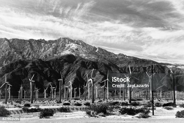 Wind Turbines Clean Energy Production Near Palm Springs California Usa Stock Photo - Download Image Now