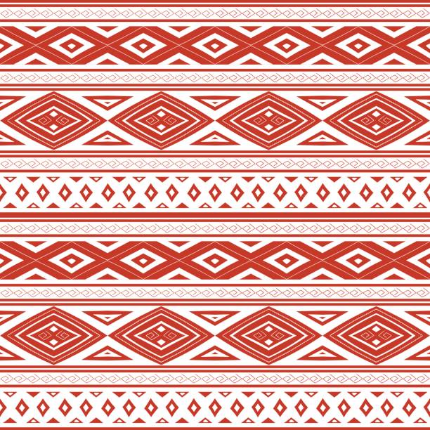 nahtloser vektor tribal muster - indigenes volk stock-grafiken, -clipart, -cartoons und -symbole