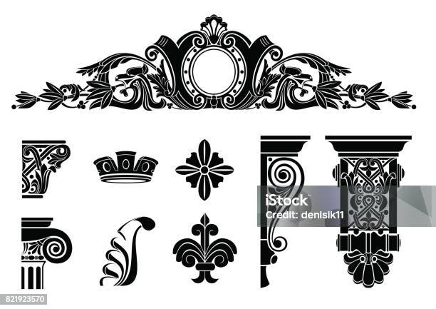 Ðñððððñðµ Rgb Stock Illustration - Download Image Now - Architectural Cornice, Carving - Craft Product, Sculpture