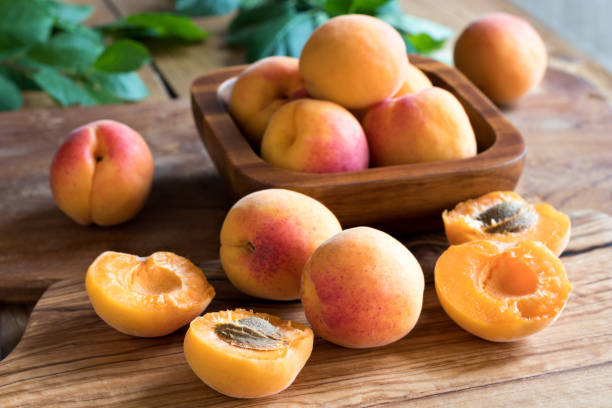 istock Freshly harvested ripe apricots 821927764