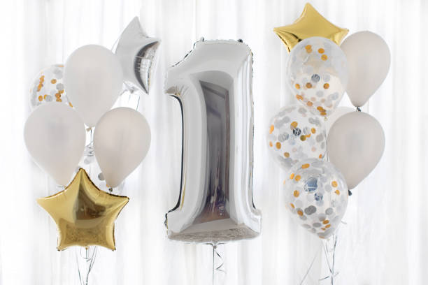 istock Decoration for 1 years birthday, anniversary 821932710
