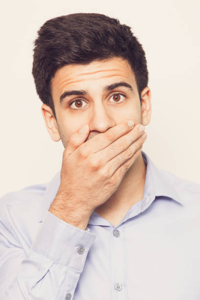 istock Closeup of Shocked Young Handsome Man 821961962
