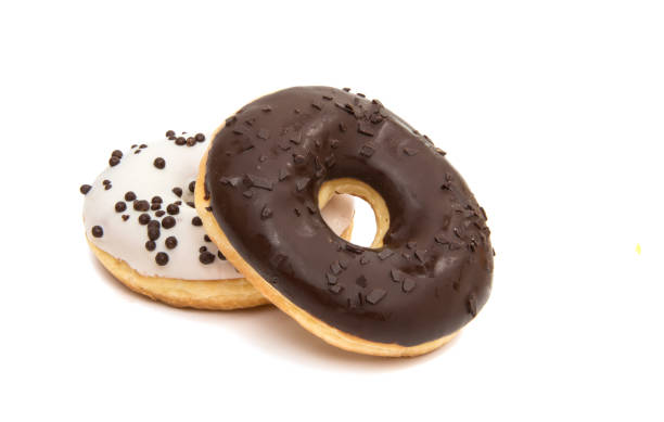 istock delicious donuts in color glaze isolated 821973116