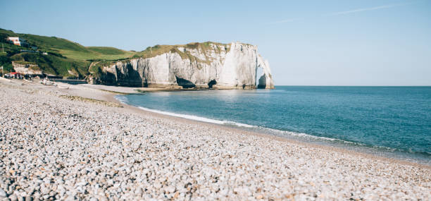istock Bay and alabaster cliffs Etretat, France 821996038