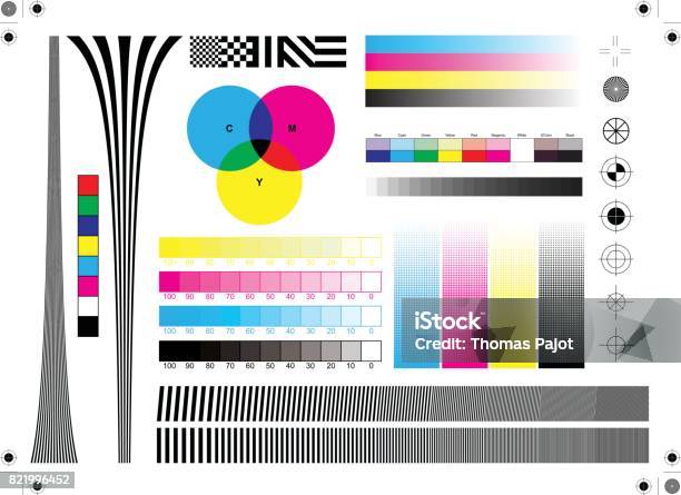 Calibration Printing Marks Stock Illustration - Download Image Now - Printmaking Technique, Printout, Pattern